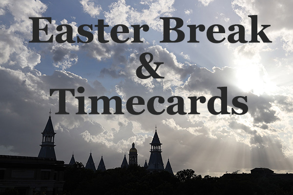 Easter Break Timecards