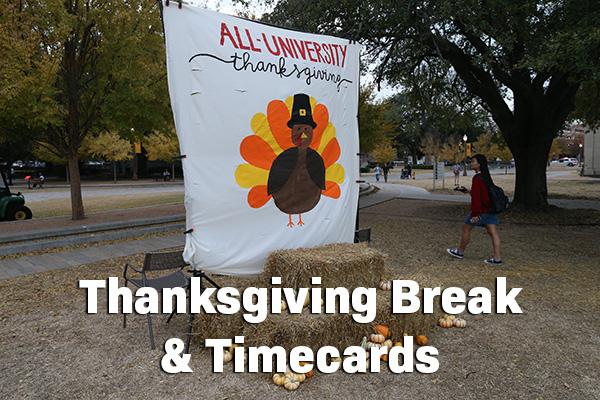 thanksgiving & timecards
